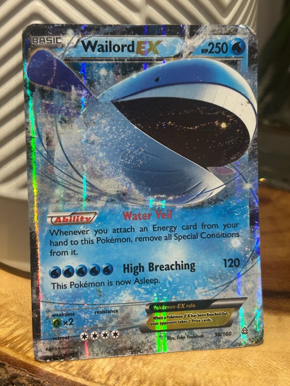 Pokémon Wailord EX 2015 Holo Rare, Collectible, Fan Favorite